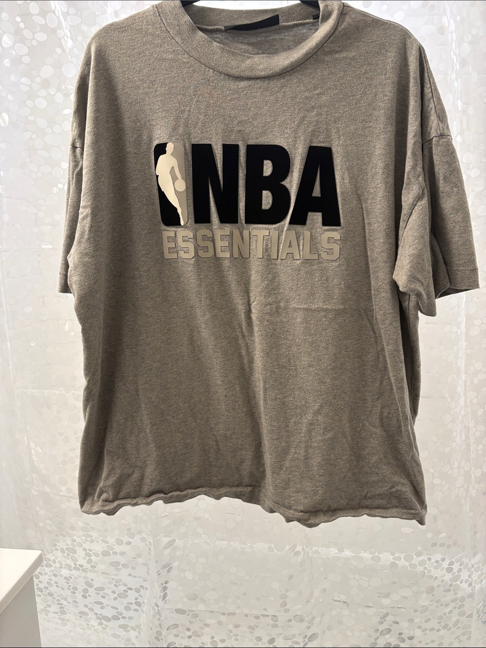 Essentials Gray NBA Logo Short Sleeve Tee
